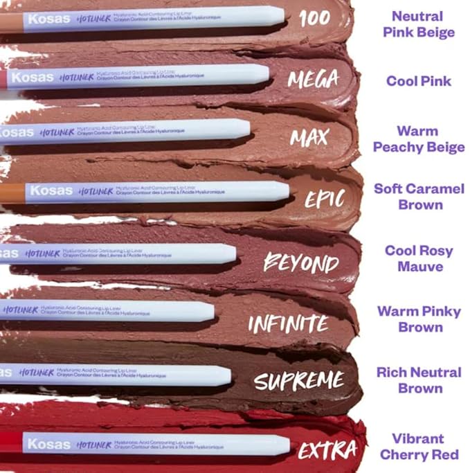Kosas Hotliner Hyaluronic Acid Contouring Lip Liner - Infinite, 1 Count (Pack of 1)