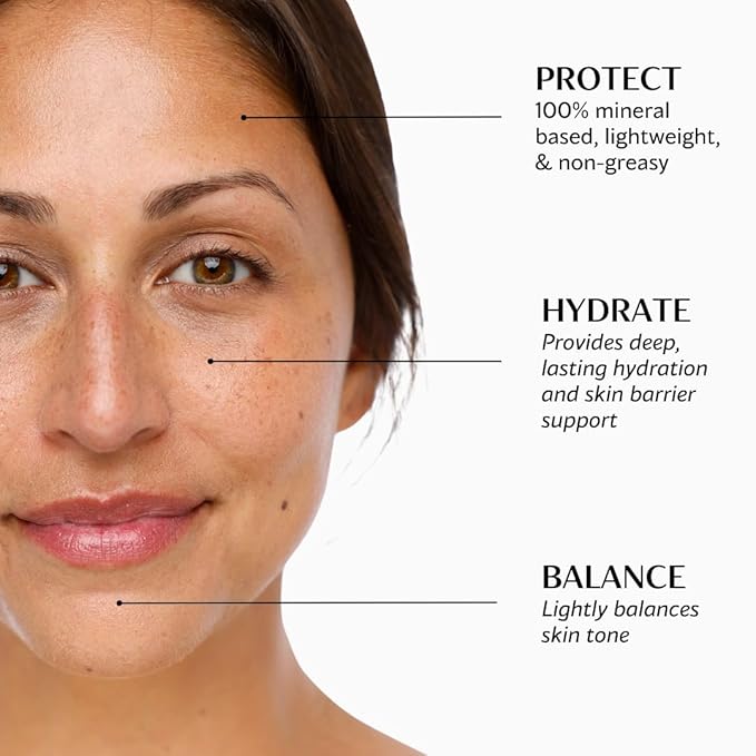 Thu Brulé Free Spirit Mineral Sunscreen SPF 40+ | 3 in 1 Moisturizer, Complexion Balancer, & Sunscreen | UVA/UVB protection 100% Mineral Broad Spectrum Non-Greasy | Travel Size Universal Tint - 10ml