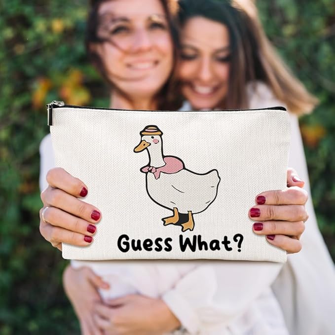 VICBOU Funny Duck Makeup Bag Duck Gifts Duck Supplies Accessories Cute Duck Cosmetic Bag for Women Girls Daughter Animal Duck Lovers Sister Best Friends Graduation Mothers Day Birthday Gifts