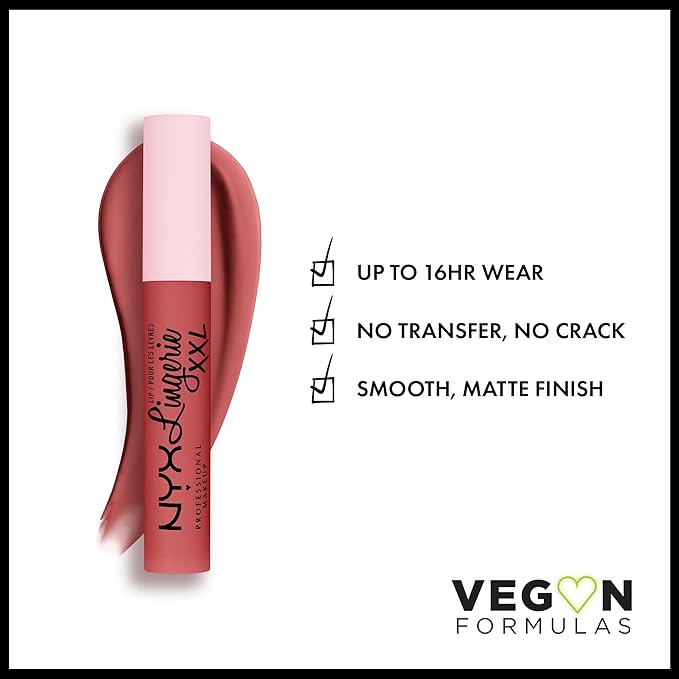 NYX PROFESSIONAL MAKEUP Lip Lingerie XXL Matte Liquid Lipstick - Xxpose Me (Peach Pink)