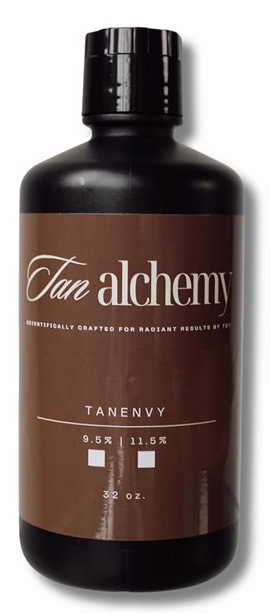 Tampa Bay Tan, Tan Alchemy, Tan Envy European DARK 11.5% DHA Sunless Airbrush Spray Tanning Solution Gallon (ships in 4 qts)