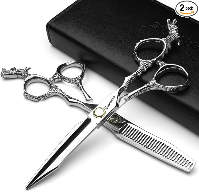 6/7/8/9 inch Professional Hair Cutting Thinning Scissors Barber Shears Hairdressing Salon Set (6-inch 2pc)