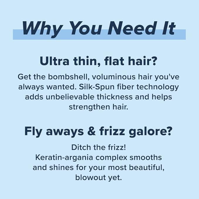 Truhair Raise The Roots 2.0 - Instant Hair Thickening Fiber Cream for Frizz-Free Blowout | Hair Styling Cream for Women & Men | Silk-Spun Fibers Hair Volumizer for Fine Hair Conditioning & Smoothing