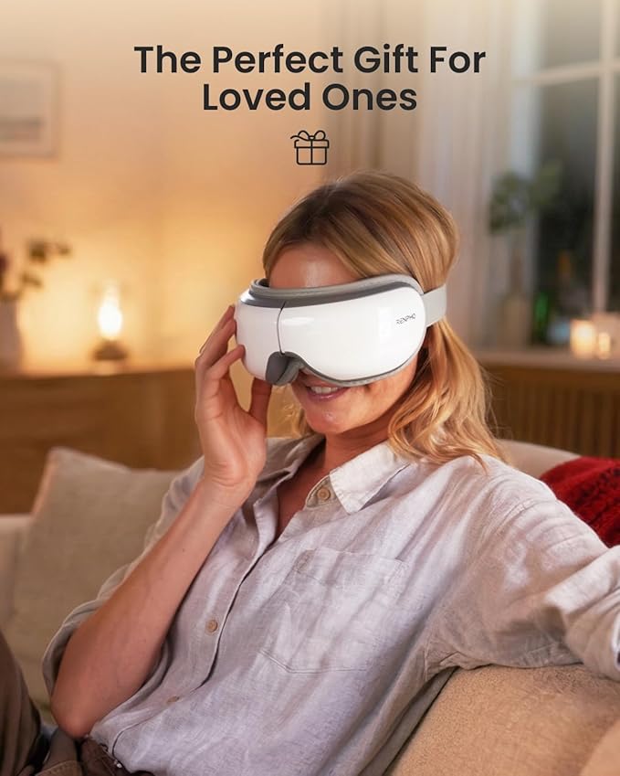 RENPHO Eye Massager with Heat, Valentines Day Gifts for Her Him Birthday Gifts for Women Mom, FSA Eligible HSA Eye Mask for Migraine,Sleep Mask for Dry Eyes Relax, Reduce Strain for Men Dad Eyeris 1