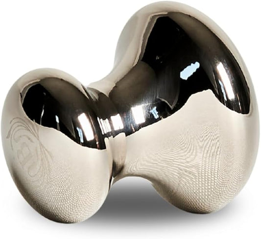 Blumenes - Mushroom Gua Sha Tool - Stainless Steel Massage Tool for Face & Body - Cold & Heat Retention for Relaxing Spa Experience - Durable Stainless Gua Sha for Enhanced Skincare Routine