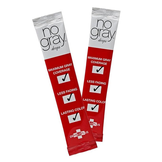 No Gray Color Drops, 2 Pack, Cover Gray Hair, Prevent Premature Color Fade, and Extend Time Between Root Touch Ups, Compatible with Permanent and Semi Permanent Hair Dye, PPD & Ammonia Free