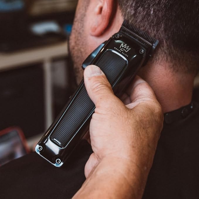 Royal Clips Hair and Beard Fade Kit 2.0 – Professional Clipper, Trimmer & Foil Shaver Bundle for Men, Complete Haircut Set for Barbers – Ideal Holiday Gift for Men, Fathers, Brothers & Barbers - Black