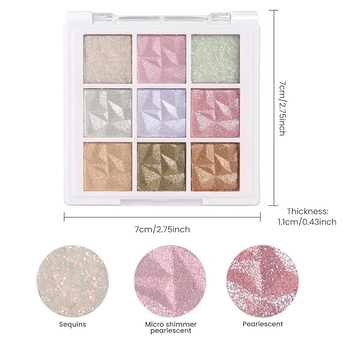 9 Colors Pink Pearl Gold Matte Shimmer Eyeshadow