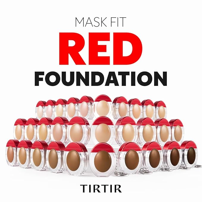 [*Mini Size*] TIRTIR Mask Fit Red Foundation | 72H Lasting Skin-Fit Korean Makeup with Skin-fit Satin Finish & Wide Shade Range, #51N Fudge, 0.34oz
