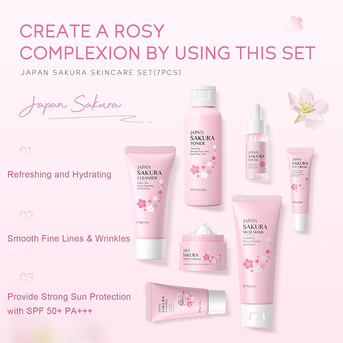 Skin Care Set JAPAN-SAKURA Women Beauty