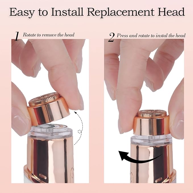 Generation 3 Replacement Heads for Flawless Replacement Heads Gen 3 Compatible with Finishing Touch Flawless Facial Hair Remover Ring Light Version,New Upgraded Replacement Blades for Flawless,2 Pack.