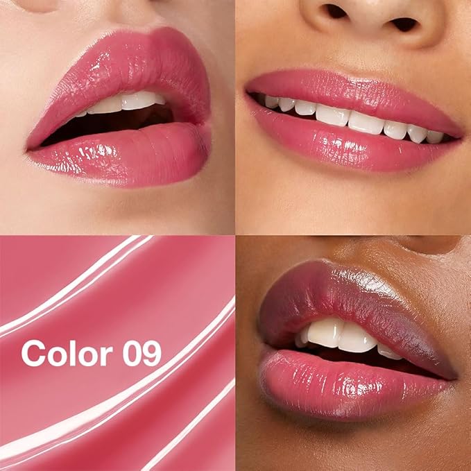HHLTOH 1Pcs Tinted Lip Balm Moisturizing Lipstick – Waterproof Hydrating Matte Lip Balm for Women, Creamy Natural Color Stain for Dry Lips,Soft Matte Finish with Subtle Scent (#09 Peach Pink)