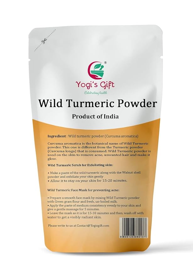 Kasturi Turmeric Powder for Skin Care | Wild Turmeric Powder | Aka Kasturi Manjal | Best for Preparing Turmeric Face Mask | Get Clear and Glowing Skin Naturally | 100grams / 3.5 Oz pack