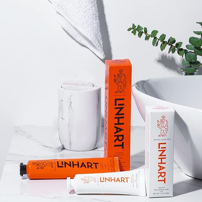 LINHART Smile Care Set – Toothpaste 3.4 oz & Daily Care Gel 1.7 oz, Gentle Enamel Support for Sensitive & Normal Teeth, Supports Healthy Gums and Fresh Breath, Complete Oral Care System