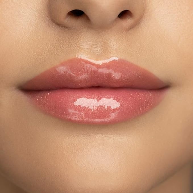 Radiant Professional Lip Glaze (15 Shades) - Ultra-Glossy, Non-Sticky & Long-Lasting Lip Gloss for Women - High Shine Hydration - Vegan & Moisturizing for Soft, Nourished Lips - (04 - PEACH SPARKLE)