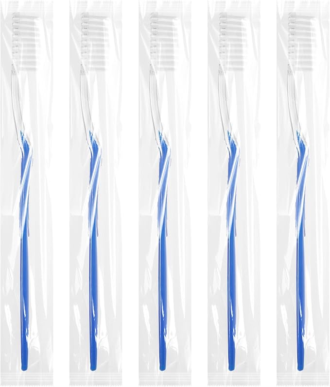 200 pcs Prepasted Disposable Toothbrushes Bulk Individually Wrapped Pre Pasted Soft Bristle Tooth Brush Set Travel Toothbrushes for Homeless Gift Hotel Camping Travel
