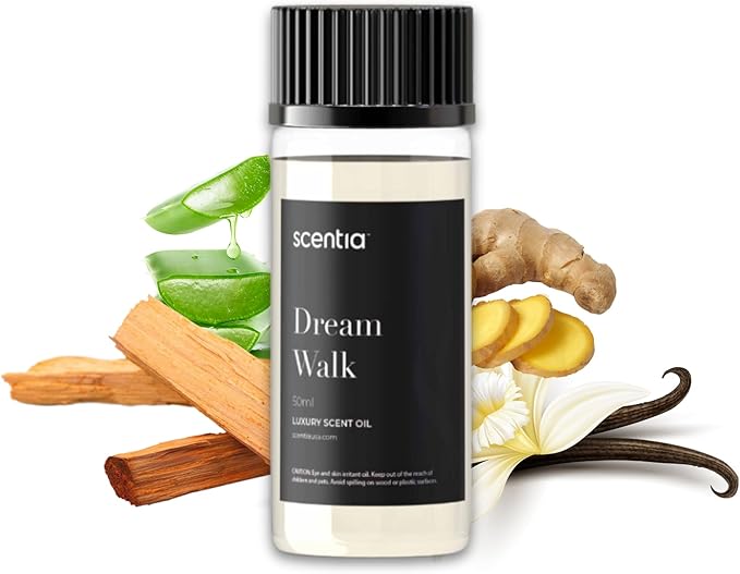 Scentia Essential Oil Blend Inspired by 5 Star Spa 50 ml 1.69 fl oz - Fragrance Oil Blend White Tea, Cedarwood & Amber Notes for Waterless Diffusers - Dream Walk