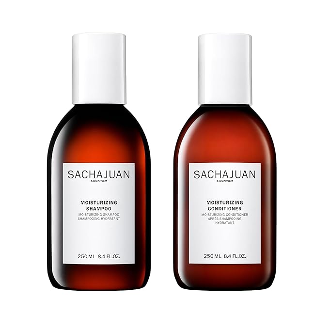 SACHAJUAN Moisturizing Shampoo and Conditioner Set | Ocean Silk Technology & Argan Oil for Deep Hydration | Repair Dry Damaged Hair & Control Frizz | Vegan & Paraben-Free | Set of 2 (8.4 oz)