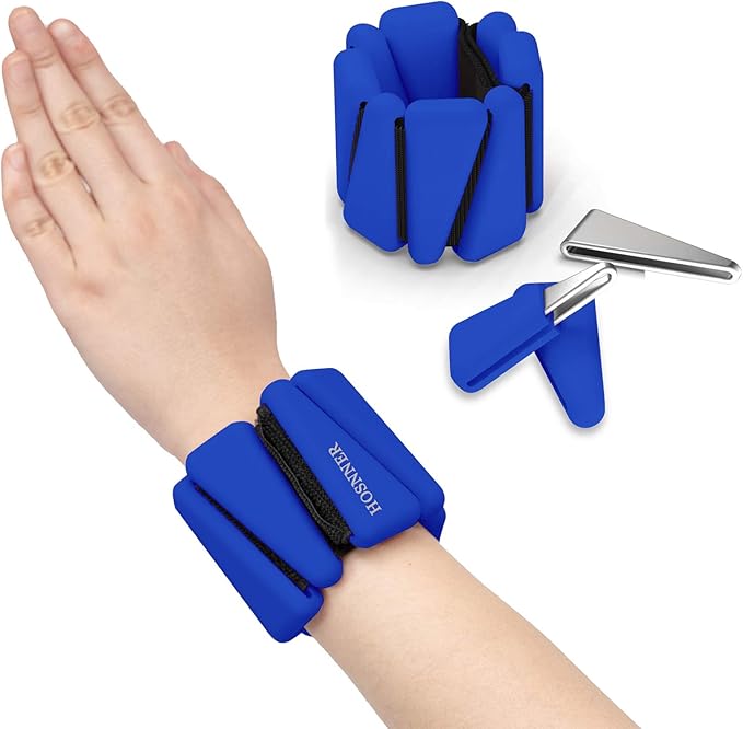 Adjustable Women Wrist Weights - Silicone Bracelet Button 1 LB 2 Per