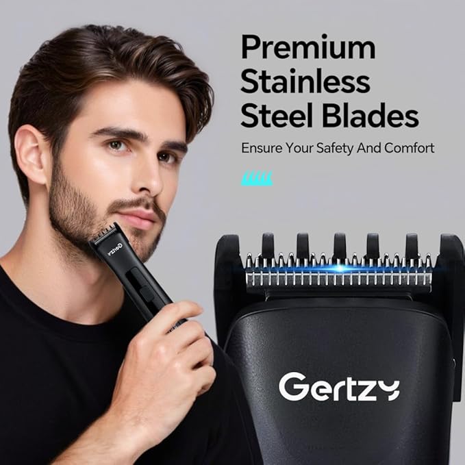 Electric Beard Trimmer for Men Professional Adjustable Length limit comb and Hair Trimmer, Men's Beard Mustache Trimming and Body Hair Trimmer, Cordless Digital Display and Rechargeable USB-c Charger