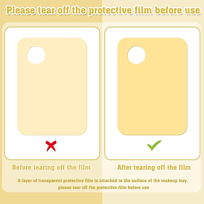 6 in 2 Sets Makeup Mixing Palette, Gold