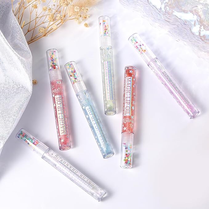 Petansy Shimmery Glitter Lip Gloss 6 Colors Liquid Lipstick Set Plumping Lip Oil | Syrupy gloss | Long Lasting | Moisturizing| High Shine | Lip Glow Set (6 Colors/Set)