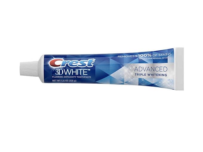 Crest 3D White Advance Whitening Flavoride Anticavity Toothpaste 5 Pack 5.6 Oz Net Wt 28 Oz