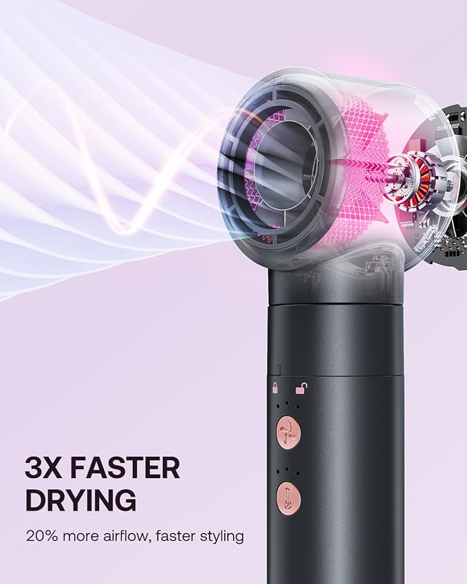 5-in-1 Hot Air Styler Wrap, High-Speed Hair Dryer Brush Blow Dryer with 2 Auto Wrap Curlers for Curling, Straightening, Volumizing, Fast Drying & Frizz-Free Styling for All Hair Types