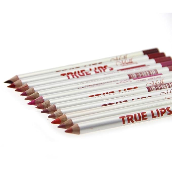 Waterproof Lip Liner Pencil, Pack of 12