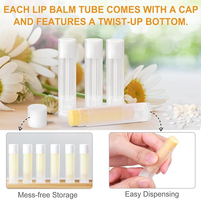 LotFancy Lip Balm Tubes with Filling Making