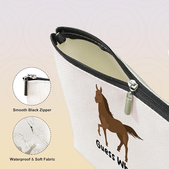 Funny Horse Makeup Bag Horse Gifts for Girls Horse Gifts for Women Horse Supplies Accessories Cute Cosmetic Bag for Women Girls Horse Lovers Sister Best Friends Graduation Mothers Day Birthday Gifts