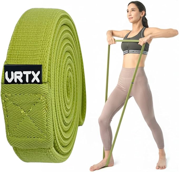 VRTX Fabric Resistance Bands for Men & Women | Long Exercise Band for Workout, Stretch, Yoga, Full Body Training | Soft Mesh Cloth, Non-Slip, High Durability Straps – Single Pack