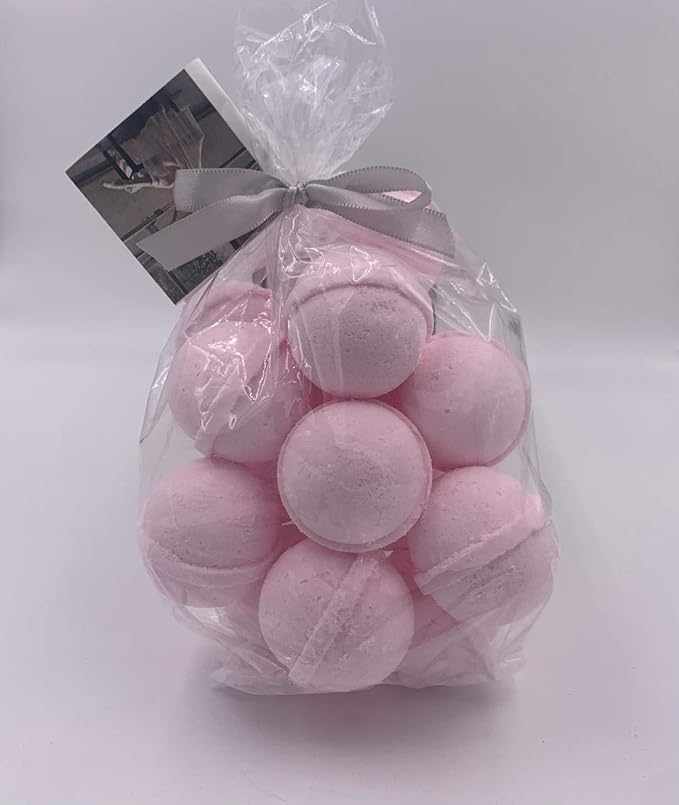 Spa Pure Strawberry Shortcake Bath Bombs: USA Made with Shea Butter, Ultra Moisturizing, Great for Dry Skin, All Skin Types (14 Count) Pack of 1