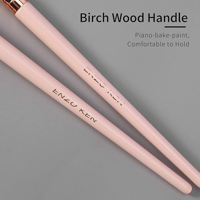 ENZO KEN Natural Goat Hair Eyeshadow Blending Brush - Eye Blending & Contour Brush, Single Piece, E204L
