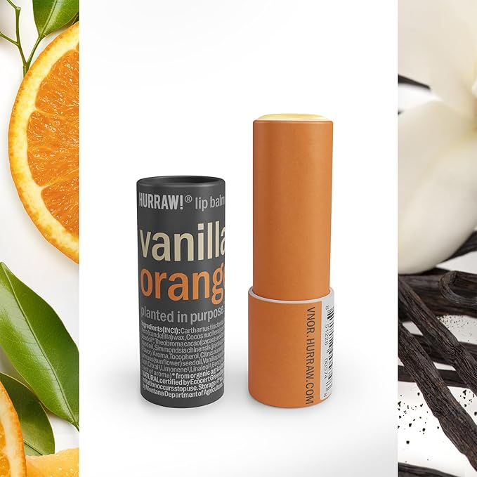 Hurraw! Vanilla & Orange Lip Balm,