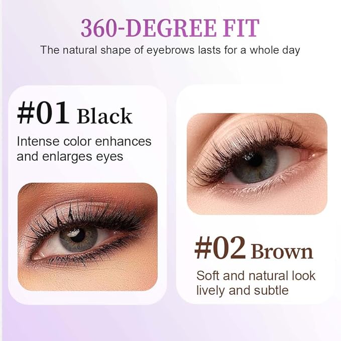 Mascara for Older Women 60 Plus, 2025 New Mascara Volume and Length for Mature Women with Thinning Lashes, Non Clumping Waterproof Long Wear (Brown)