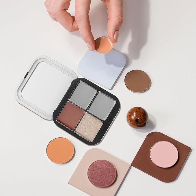 Blush Pallet Makeup 2pcs Empty Magnetic Eyeshadow Palette,