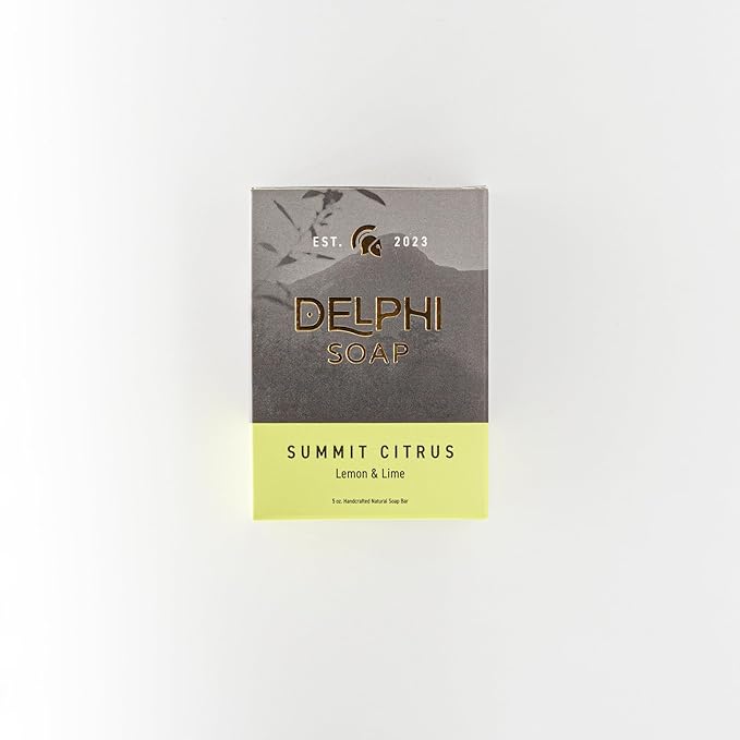 DELPHI Soap Men's Natural 5 oz Moisturizing Bar Soap Made from Natural Oils - Mountain Man 3 pack - Exfoliating - Mountain Ascent, Summit Citrus and new Horizons 3 Bundle