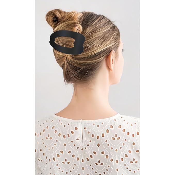 Flat Claw Hair Clips for Women, 4.3 Inch Non-Slip Matte Hair Claw Clips for Thin Thick Hair, Large Neutral Hair Accessories for Comfort & All-Day Hold, Ideal for Driving, Exercise & Daily Wear