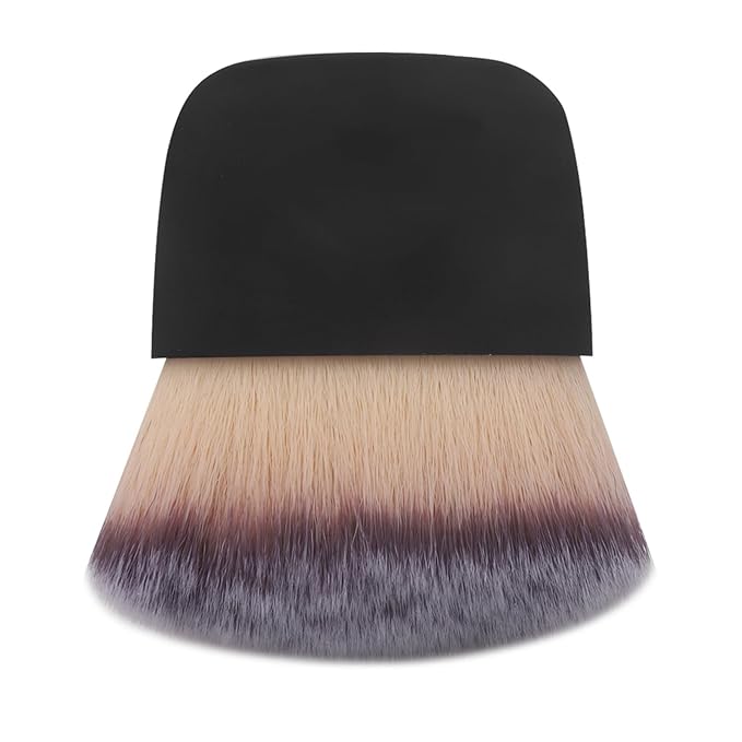 Cunyuer Mini Makeup Brush, Portable Soft Hair Loose Powder Blush Brush Beauty Tool (Black)