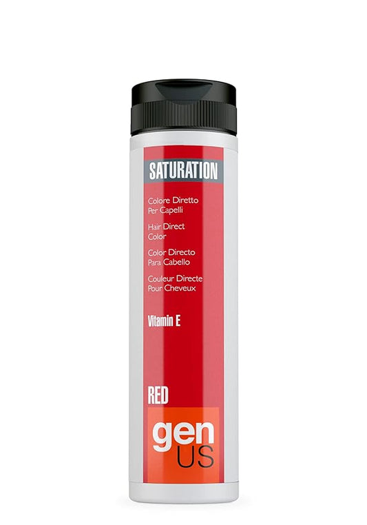 GENUS Gel Hair Color Hot Collection - Direct Colored Gel with Vitamin E - Permanent Dye Color - Hair Coloring for Women & Men - Red, 5.07 Fl Oz
