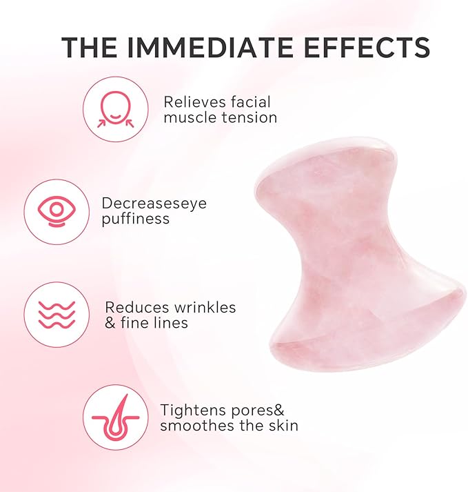 Jade Roller & Gua Sha Set, 4-Piece Facial Tool Kit for Glowing Skin, Anti-Aging, Puffiness & Wrinkles, Natural Jade Stone Face Massager for Lymphatic Drainage, Includes Eye Massager, Gift Ready
