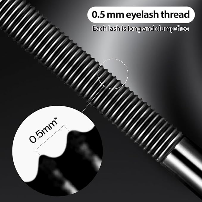 Iron Wand Mascara, 2026 New Length Curl Waterproof Quick-Drying Mascara, Waterproof Sweatproof Lengthening Curling Long Lasting Smudge Proof Tubing Mascara for Natural Lengthening (Black 2Pcs)