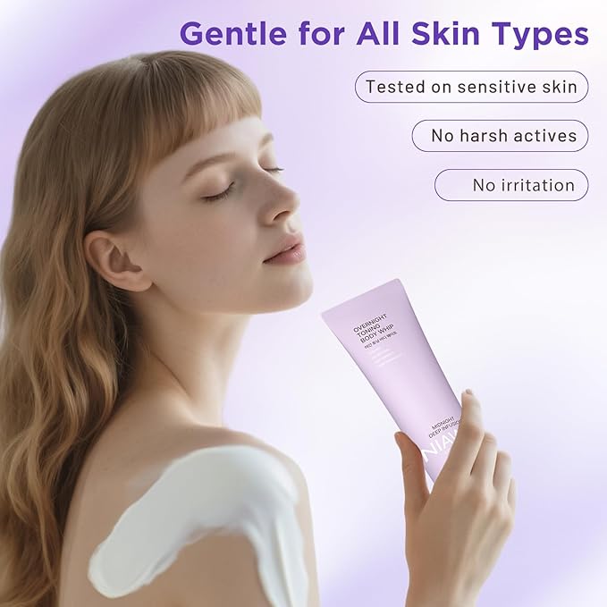 NIAWIT Overnight Toning Body Whip – Clinically Tested Night Cream for Firming & Moisturizing Arms, Thighs & Belly | Targets Loose Skin & Improves Tone While You Sleep, All Skin Types