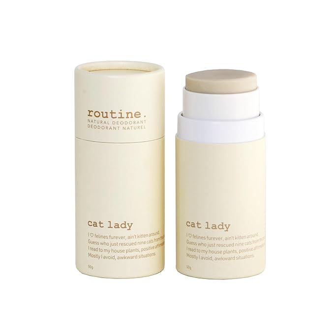 Routine. Natural Deodorant Cat Lady Deo Stick | 1.7 Fluid Oz. Natural Deodorant Aluminum Free Natural Deodorant For Women & Men | (Stick Formula)
