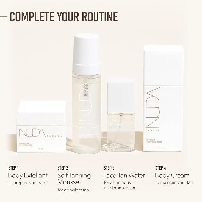 Nuda CloudMist Face Tan Water | Buildable Facial Tanning Mist for Medium to Dark Complexions | Infused with Vitamins and White Tea & Rosehip Extracts | Lightweight, Bronzer-Free Formula, (75 mL)