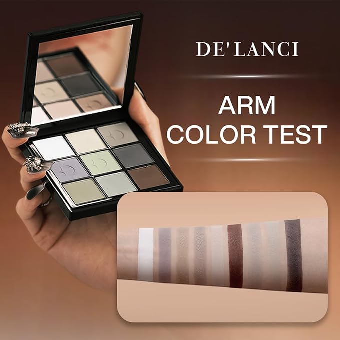 ecofavor All Matte Eyeshadow Palette Fully Matte, Non-Shimmer, Cool-Toned and Neutral Shades, Long-Lasting, Blendable, Beginner-Friendly, Waterproof, Travel-Friendly, Ideal for Smokey and Nude Looks