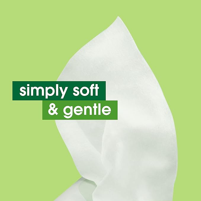 Simple Kind to Skin Facial Wipes Gentle and Effective Makeup Remover Cleansing Free from color and dye artificial perfume and harsh chemicals, 25 Count (Pack of 2)