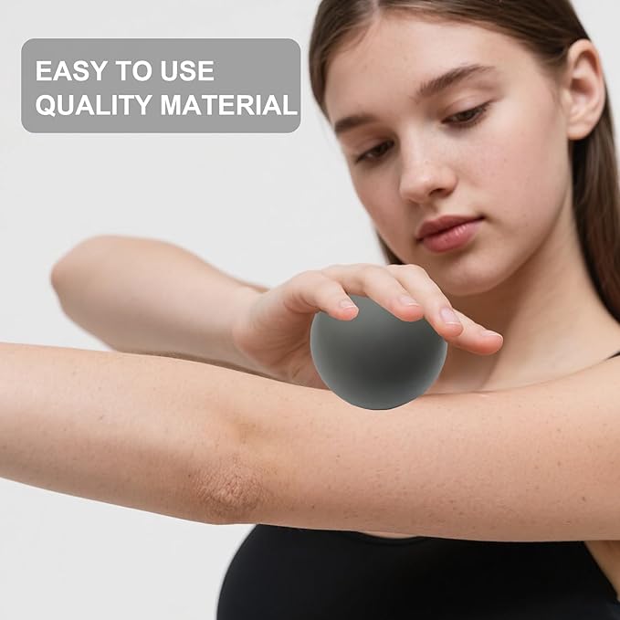3PCS Firm Massage Lacrosse Balls for Myofascial Release, Muscle Knots, Trigger Point Therapy, Yoga Deep Tissue Massage, Pain Relieve from Plantar Fasciitis, Muscle Soreness Massager Ball