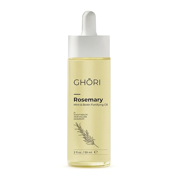 Rosemary, Mint & Biotin Fortifying Hair Oil | Stimulates Hair Growth & Strengthens Follicles| Essential Oils for Healthy Scalp | Fast-Absorbing, Silicone-Free | 2 fl oz (59ml)